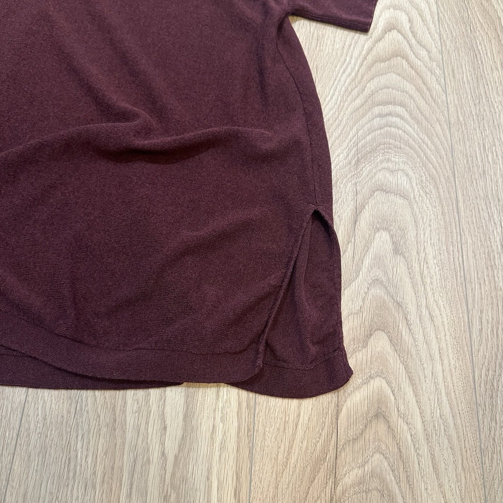 April Marin Maroon Sweater One Size Oversized Knit Top Sweater. Lagenlook‎ Boxy - Picture 7 of 7